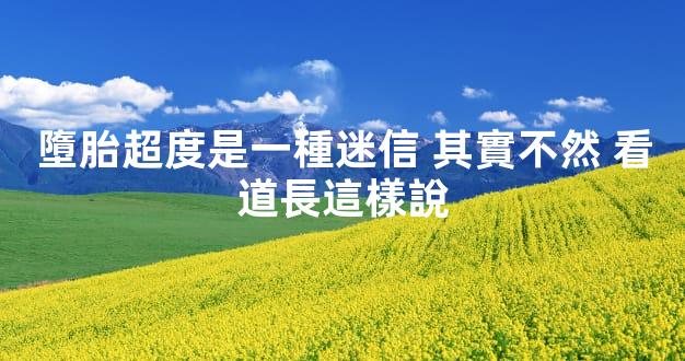 墮胎超度是一種迷信 其實不然 看道長這樣說